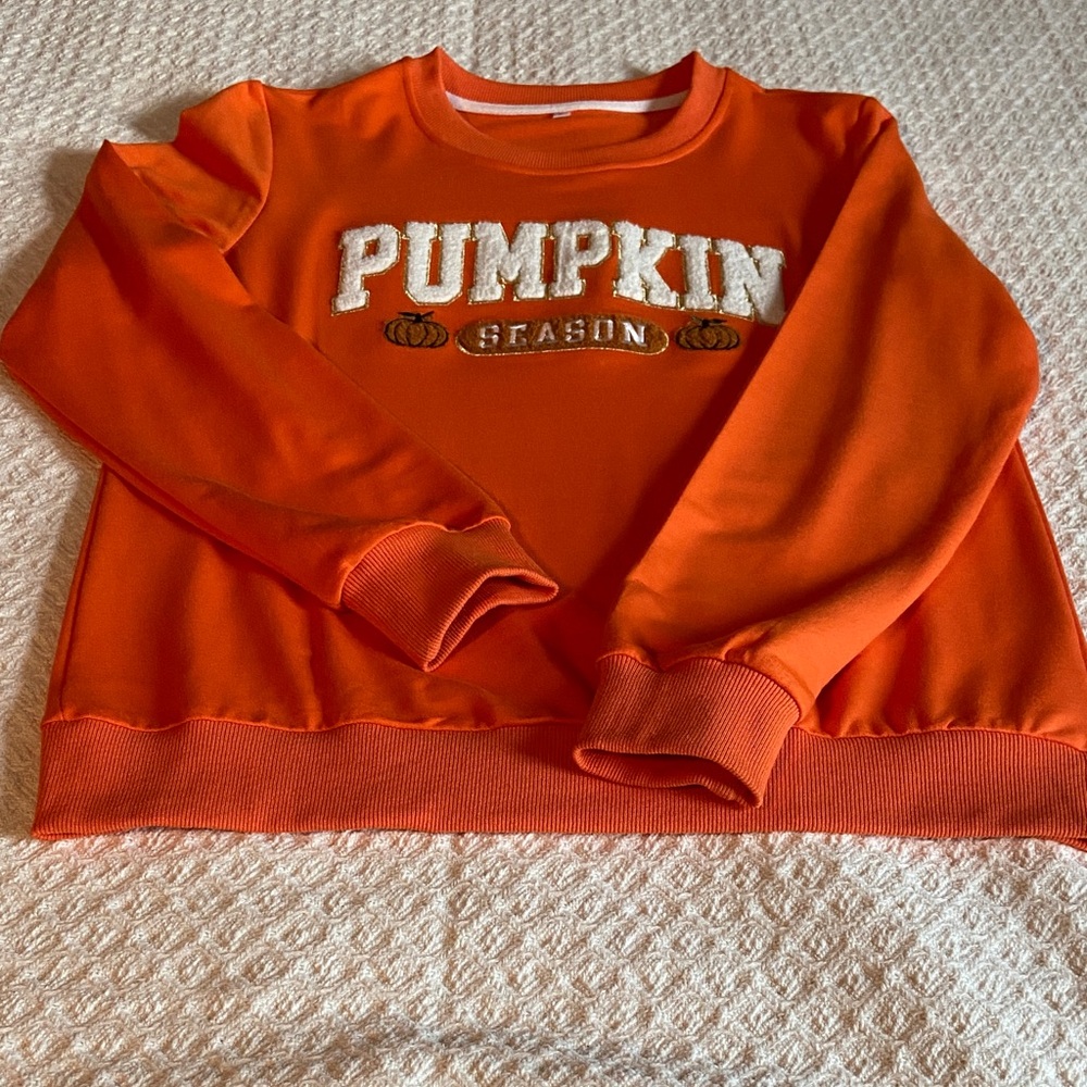 Maurices Orange "Pumpkin Season" Crewneck Sweatshirt